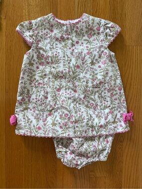 bella bliss Cream and Pink Floral Two-Piece Set